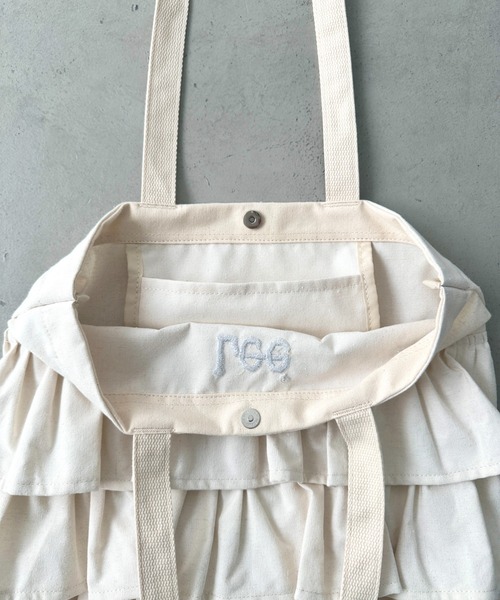 セール】Lee/リー フリル BIGトートバッグ/ロゴ刺繍 ギャザー