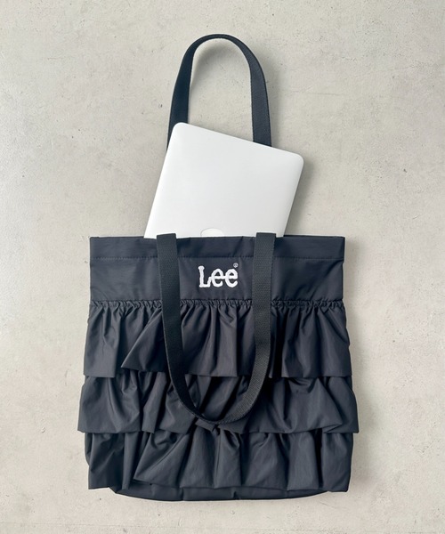 セール】Lee/リー フリル BIGトートバッグ/ロゴ刺繍 ギャザー