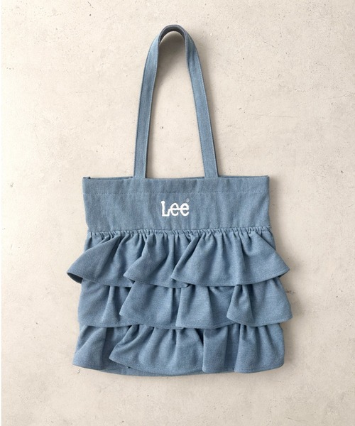 セール】Lee/リー フリル BIGトートバッグ/ロゴ刺繍 ギャザー