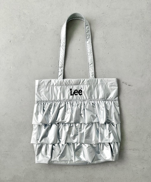 Lee（リー）の「Lee/リー フリル BIGトートバッグ/ロゴ刺繍 ギャザー バレエコア ティアード/デニム キャンバス シルバー（トートバッグ・レディース・シルバー/ブラック/ホワイト/ブルー・FREE）」の15枚目の写真