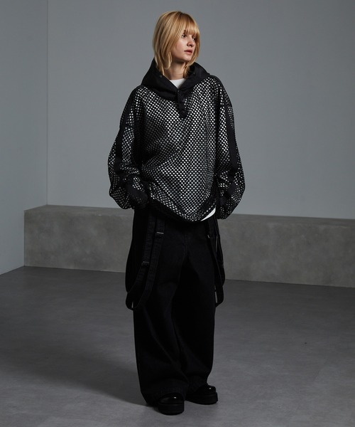 cussil（クシル）の「【cussil/クシル】ショルダーラインメッシュナイロンパーカー（パーカー・メンズ・ブラック・S/M/L）」の11枚目の写真