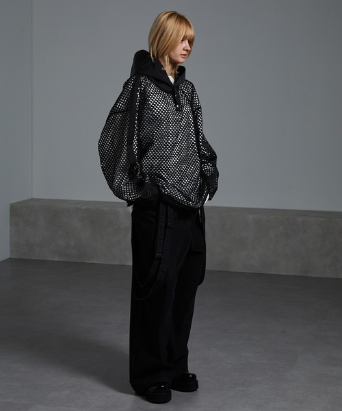 cussil（クシル）の「【cussil/クシル】ショルダーラインメッシュナイロンパーカー（パーカー・メンズ・ブラック・S/M/L）」の17枚目の写真