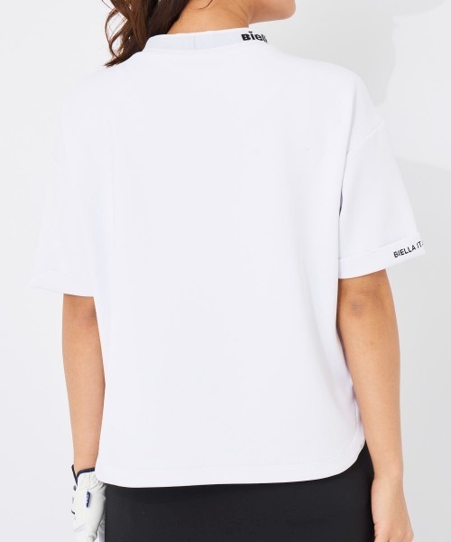 FILA GOLF(フィラゴルフ )の「半袖モックネックシャツ(オーバーサイズシルエット)(シャツ/ブラウス・レディース・ブラック/ホワイト・MEDIUM/LARGE/X-LARGE)」の8枚目の写真