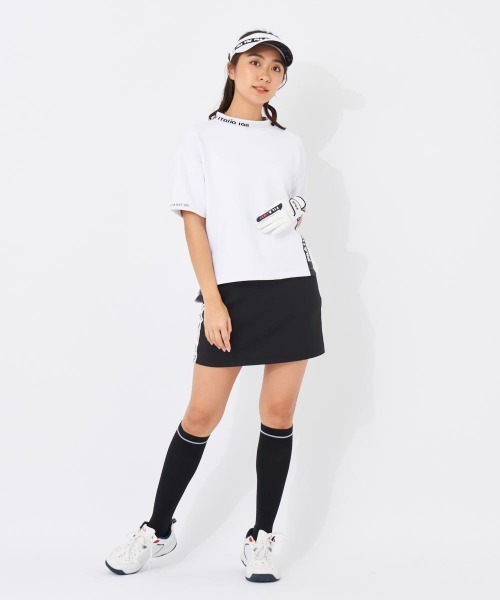FILA GOLF(フィラゴルフ )の「半袖モックネックシャツ(オーバーサイズシルエット)(シャツ/ブラウス・レディース・ブラック/ホワイト・MEDIUM/LARGE/X-LARGE)」の5枚目の写真