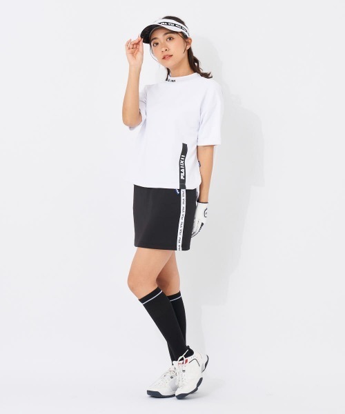 FILA GOLF(フィラゴルフ )の「半袖モックネックシャツ(オーバーサイズシルエット)(シャツ/ブラウス・レディース・ブラック/ホワイト・MEDIUM/LARGE/X-LARGE)」の6枚目の写真