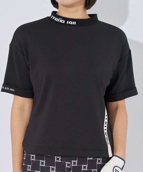 FILA GOLF(フィラゴルフ )の「半袖モックネックシャツ(オーバーサイズシルエット)(シャツ/ブラウス・レディース・ブラック/ホワイト・MEDIUM/LARGE/X-LARGE)」の15枚目の写真