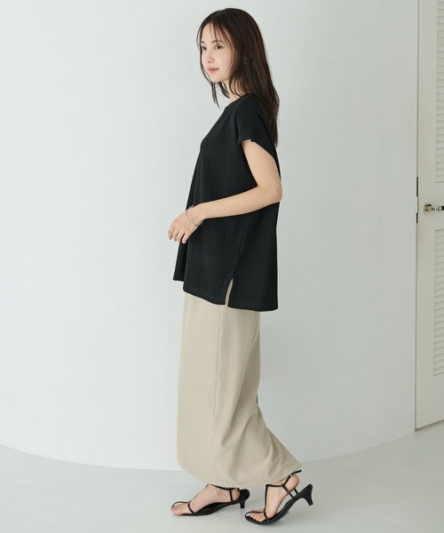 LAVEANGE（ラビアンジェ）の「【洗える】スキッパーポンチョプルオーバー（ニット/セーター・レディース・ブラウン/オフホワイト/ブラック・M/3L/4L）」の11枚目の写真