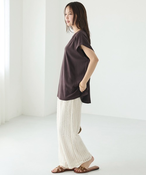 LAVEANGE（ラビアンジェ）の「【洗える】スキッパーポンチョプルオーバー（ニット/セーター・レディース・ブラウン/オフホワイト/ブラック・M/3L/4L）」の22枚目の写真