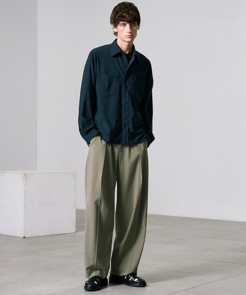 【HOW】SUPPLY TOKYO OUR クロップド ウール スラックス セール】〈セットアップ対応〉イージーウールタックスラックス