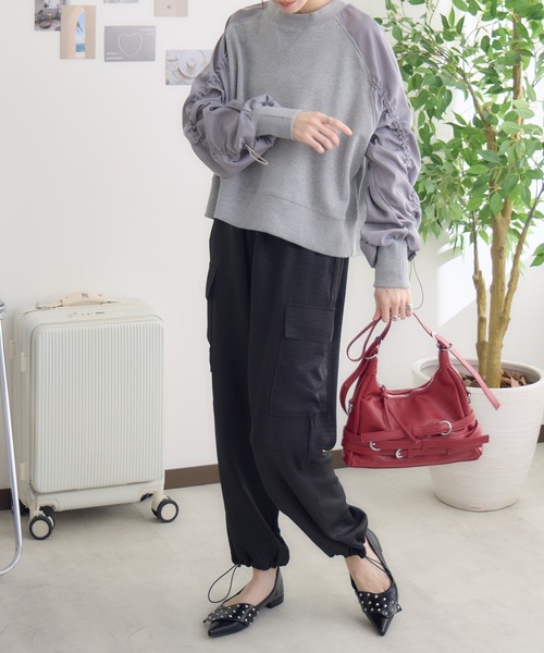 RU.TI.LE(ルチル)の「【RU.TI.LE】ラグランドロストプルオーバー(Tシャツ/カットソー・レディース・アイボリー/グレー/ブルー・MEDIUM)」の21枚目の写真