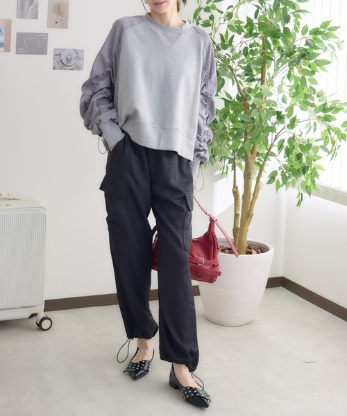 RU.TI.LE(ルチル)の「【RU.TI.LE】ラグランドロストプルオーバー(Tシャツ/カットソー・レディース・アイボリー/グレー/ブルー・MEDIUM)」の19枚目の写真