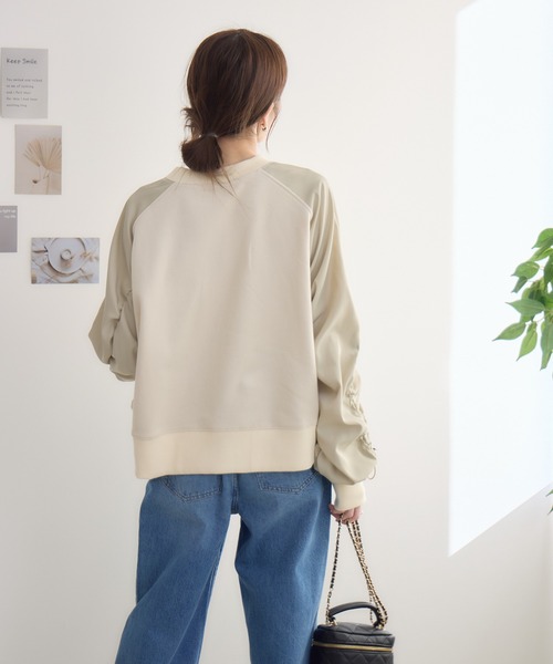 RU.TI.LE(ルチル)の「【RU.TI.LE】ラグランドロストプルオーバー(Tシャツ/カットソー・レディース・アイボリー/グレー/ブルー・MEDIUM)」の12枚目の写真