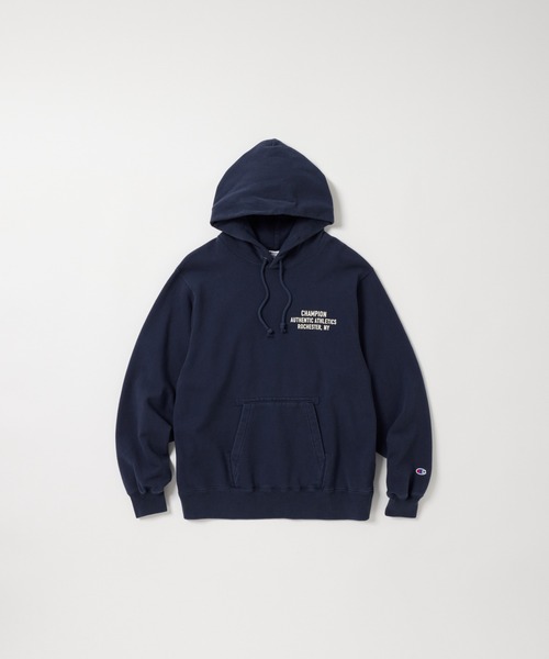 Champion(チャンピオン)の「【Champion/チャンピオン】直営限定コレクション メンズ フーデッドスウェットシャツ(パーカー・メンズ・ブラック/ダークネイビー/ベージュ・SMALL/MEDIUM/LARGE/X-LARGE)」の3枚目の写真