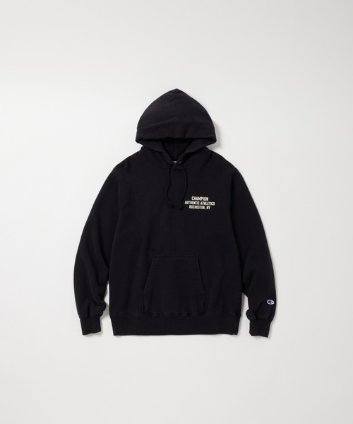 Champion(チャンピオン)の「【Champion/チャンピオン】直営限定コレクション メンズ フーデッドスウェットシャツ(パーカー・メンズ・ブラック/ダークネイビー/ベージュ・SMALL/MEDIUM/LARGE/X-LARGE)」の2枚目の写真