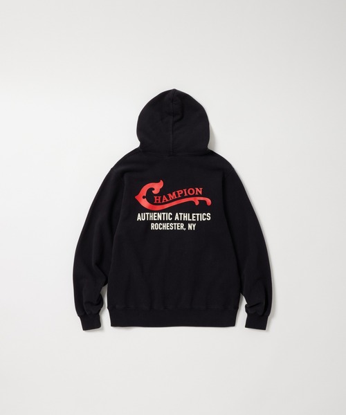 Champion(チャンピオン)の「【Champion/チャンピオン】直営限定コレクション メンズ フーデッドスウェットシャツ(パーカー・メンズ・ブラック/ダークネイビー/ベージュ・SMALL/MEDIUM/LARGE/X-LARGE)」の7枚目の写真