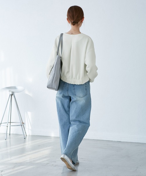 ROPE' PICNIC(ロペピクニック)の「幾何柄ジャガードショート丈ブルゾン(ブルゾン・レディース・オフホワイト/ブラック/ライトグレー・38)」の19枚目の写真