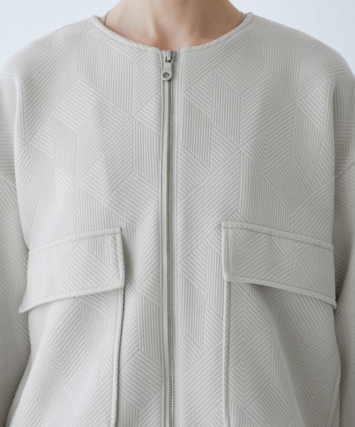 幾何柄ジャガードショート丈ブルゾン（ブルゾン）｜ROPE' PICNIC（ロペ
