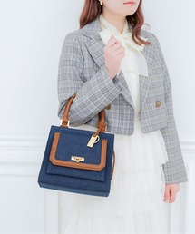 MERCURYDUO | 【MERCURYDUO/マーキュリーデュオ 】 デニムコンビ フラップハンドバッグ(ハンドバッグ)