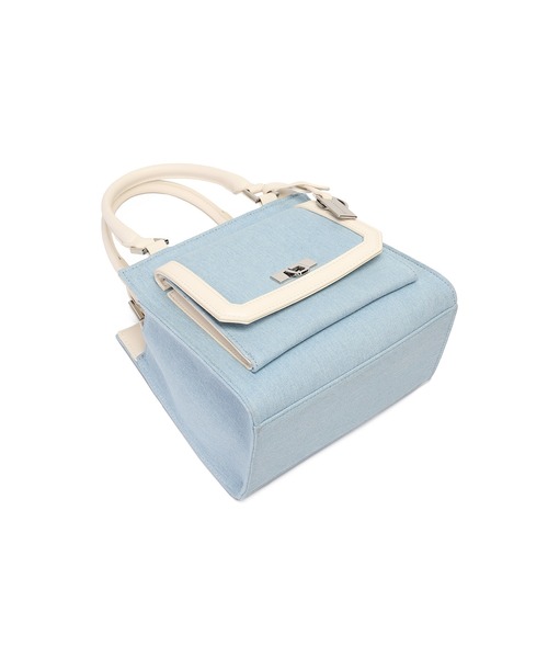 MERCURYDUO（マーキュリーデュオ）の「【MERCURYDUO/マーキュリーデュオ 】 デニムコンビ　フラップハンドバッグ（ハンドバッグ・レディース・ネイビー/サックスブルー・FREE）」の7枚目の写真