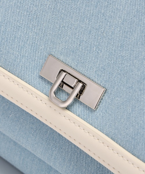 MERCURYDUO（マーキュリーデュオ）の「【MERCURYDUO/マーキュリーデュオ 】 デニムコンビ　フラップハンドバッグ（ハンドバッグ・レディース・ネイビー/サックスブルー・FREE）」の14枚目の写真