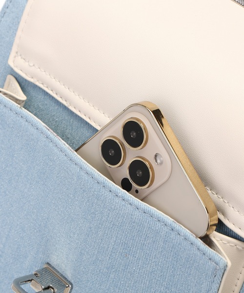 MERCURYDUO（マーキュリーデュオ）の「【MERCURYDUO/マーキュリーデュオ 】 デニムコンビ　フラップハンドバッグ（ハンドバッグ・レディース・ネイビー/サックスブルー・FREE）」の18枚目の写真