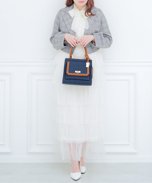 MERCURYDUO（マーキュリーデュオ）の「【MERCURYDUO/マーキュリーデュオ 】 デニムコンビ　フラップハンドバッグ（ハンドバッグ・レディース・ネイビー/サックスブルー・FREE）」の19枚目の写真