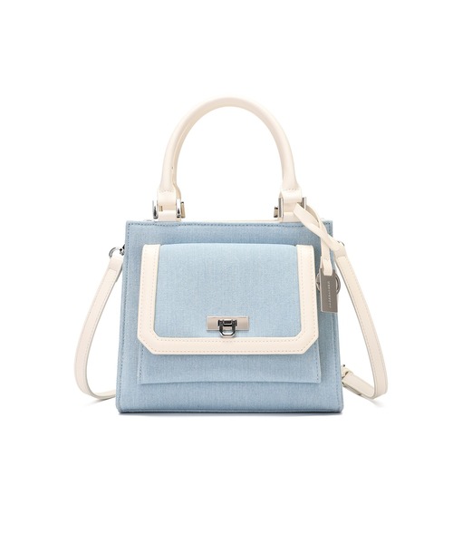 MERCURYDUO（マーキュリーデュオ）の「【MERCURYDUO/マーキュリーデュオ 】 デニムコンビ　フラップハンドバッグ（ハンドバッグ・レディース・ネイビー/サックスブルー・FREE）」の22枚目の写真