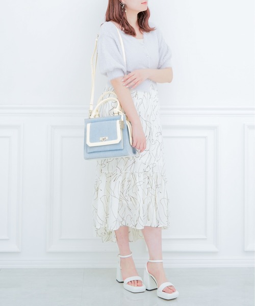 MERCURYDUO（マーキュリーデュオ）の「【MERCURYDUO/マーキュリーデュオ 】 デニムコンビ　フラップハンドバッグ（ハンドバッグ・レディース・ネイビー/サックスブルー・FREE）」の20枚目の写真