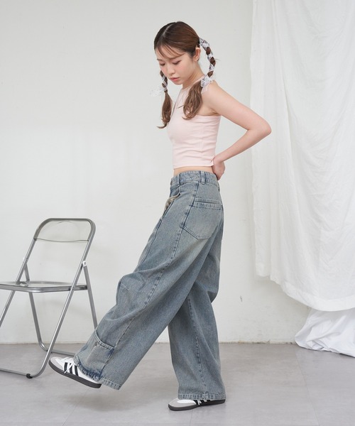 RAY CASSIN（レイカズン）の「バルーンルーズデニム（デニムパンツ・レディース・ブルー/スカイブルー/ベージュ・S/M）」の15枚目の写真