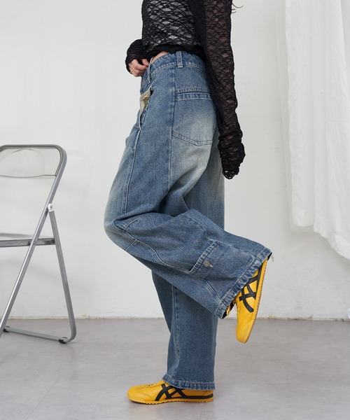 RAY CASSIN（レイカズン）の「バルーンルーズデニム（デニムパンツ・レディース・ブルー/スカイブルー/ベージュ・S/M）」の20枚目の写真