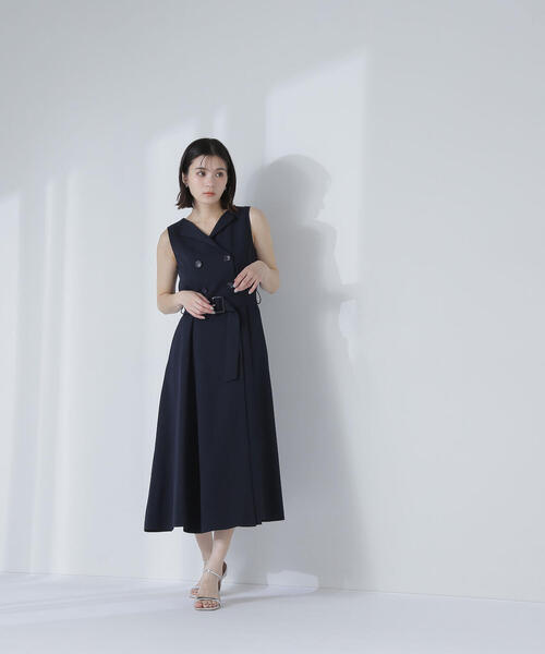 【ナチュラルビューティーベーシック】2025ssベルテッドトレンチワンピースM ベルテッドトレンチワンピース | NATURAL BEAUTY BASIC