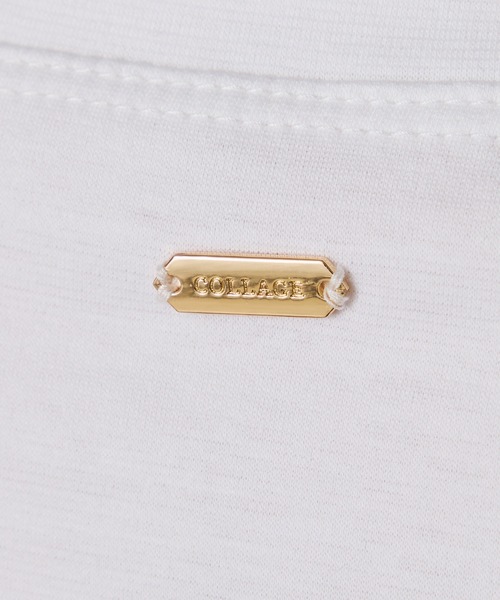 COLLAGE GALLARDAGALANTE（コラージュガリャルダガランテ）の「ポンチ切替半袖Tシャツ/WEB限定カラー展開（Tシャツ/カットソー・レディース・ホワイト/ネイビー/ピンク/ブラック/ブルー・FREE）」の20枚目の写真