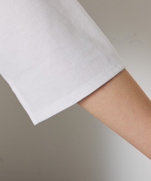 COLLAGE GALLARDAGALANTE（コラージュガリャルダガランテ）の「ポンチ切替半袖Tシャツ/WEB限定カラー展開（Tシャツ/カットソー・レディース・ホワイト/ネイビー/ピンク/ブラック/ブルー・FREE）」の22枚目の写真