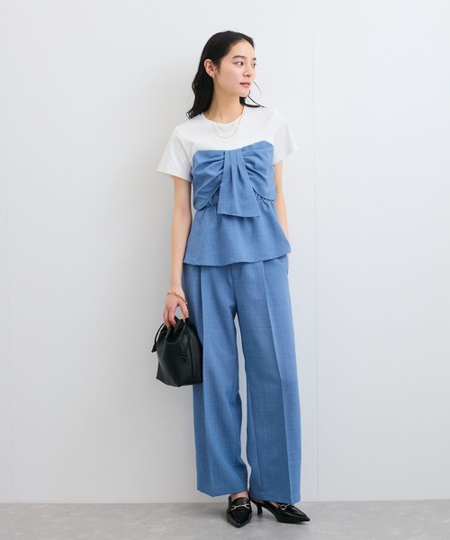 新色追加】【美easy】ねじりリボンTシャツドッキングプル