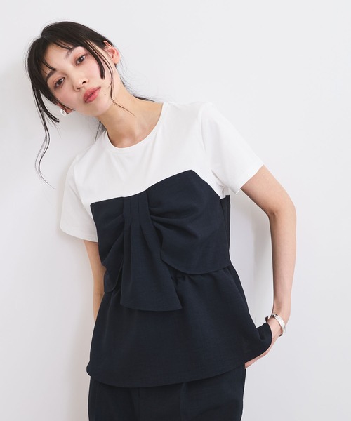 新色追加】【美easy】ねじりリボンTシャツドッキングプル