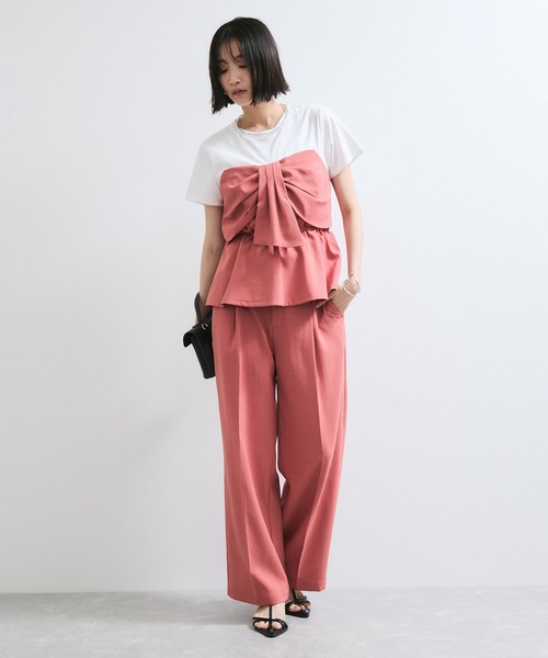 新色追加】【美easy】ねじりリボンTシャツドッキングプル