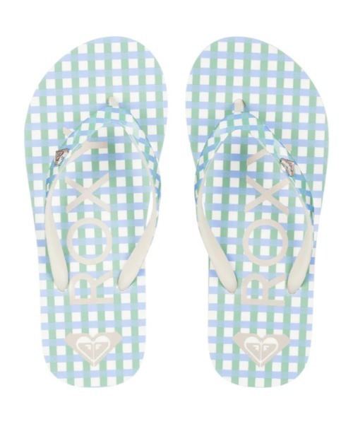 ROXY（ロキシー）の「RG PEBBLES VII /ロキシーキッズ総柄ビーチサンダル（サンダル・キッズ・ブルー/グリーン/ピンク・17cm/18cm/19cm/20cm/21cm/22cm）」の2枚目の写真