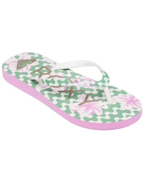 ROXY（ロキシー）の「RG PEBBLES VII /ロキシーキッズ総柄ビーチサンダル（サンダル・キッズ・ブルー/グリーン/ピンク・17cm/18cm/19cm/20cm/21cm/22cm）」の4枚目の写真