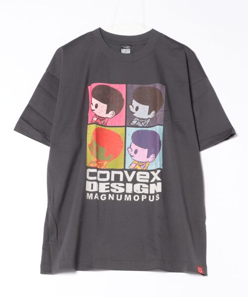 CONVEX（コンベックス）の「ﾎﾟｯﾌﾟｱｰﾄ/WIDE-T(大人)（Tシャツ/カットソー・メンズ・グリーン/チャコールグレー/オフホワイト・LARGE/MEDIUM）」の3枚目の写真