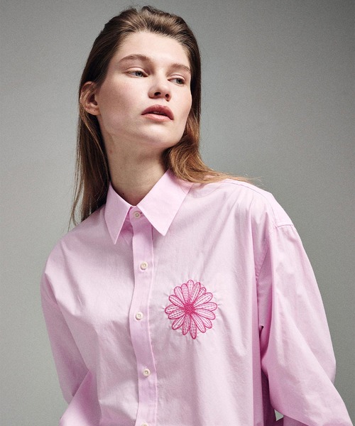 Mardi Mercredi(マルディメクルディ)の「COTTON SHIRT POPLIN / コットン シャツ ポプリン(シャツ/ブラウス・レディース・ピンク・FREE)」の6枚目の写真
