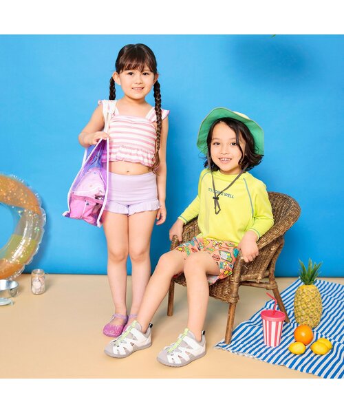 BREEZE(ブリーズ)の「【UVカット/ジュニア対応】肩フリルセパレート水着(水着・キッズ・パープル/イエロー・80/90/100/110/120/130/140)」の7枚目の写真