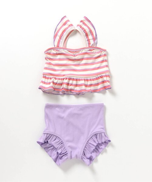 BREEZE(ブリーズ)の「【UVカット/ジュニア対応】肩フリルセパレート水着(水着・キッズ・パープル/イエロー・80/90/100/110/120/130/140)」の18枚目の写真