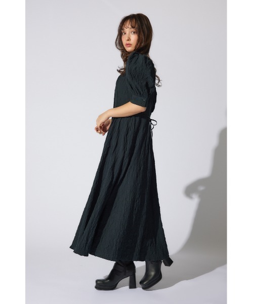 リエンダ バストフレアワンピース　ブラック　S　試着のみ AKB48 千葉恵里さん着用】バストフレアワンピース 半袖 夏服