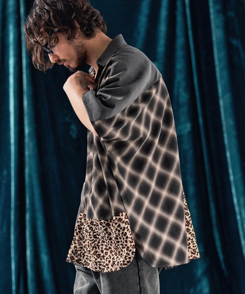 ANGENEHM（アンゲネーム）の「mhs2322-Switching design poncho shirt ポンチョシャツ（シャツ/ブラウス・メンズ・マルチ・S/M/L）」の15枚目の写真