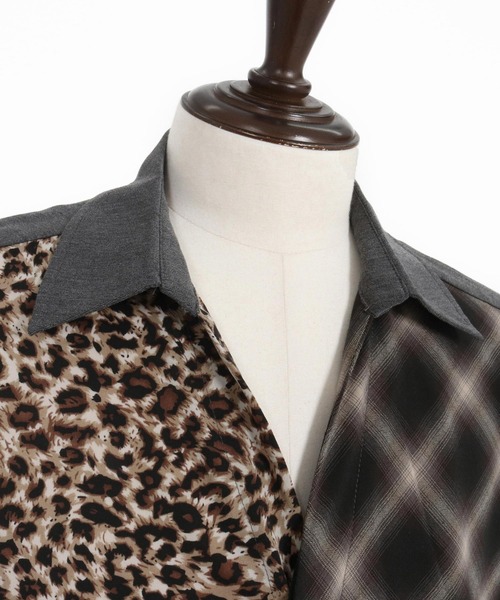 ANGENEHM（アンゲネーム）の「mhs2322-Switching design poncho shirt ポンチョシャツ（シャツ/ブラウス・メンズ・マルチ・S/M/L）」の7枚目の写真