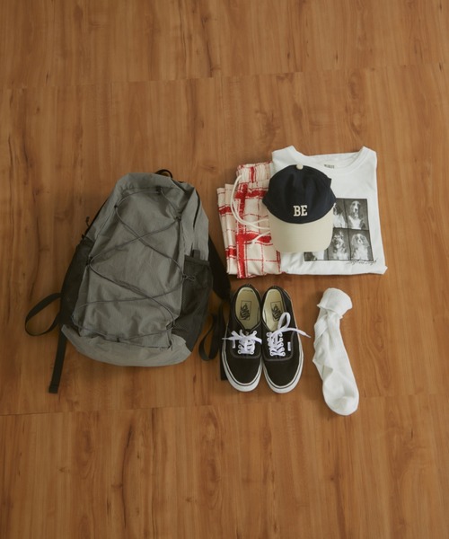 MERLOT（メルロー）の「【A4サイズ収納可能】ドローストリングナイロンバックパック（バックパック/リュック・レディース・ブルー/グレー/ブラック・FREE）」の4枚目の写真