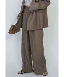 プルミエアロンディスモン リネングレンチェックパンツ プルミエアロンディスモン 1er Arrondissement グレンチェック