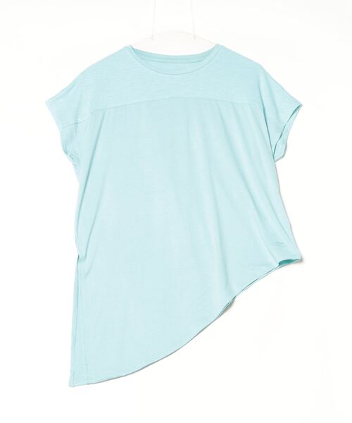 TIGORA(ティゴラ)の「ティゴラ TIGORA フィットネス サイドスリット2WAY 半袖 Tシャツ(Tシャツ/カットソー・レディース・ホワイト/エメラルド/ライラック/ブラック・S/M/L/XL)」の5枚目の写真