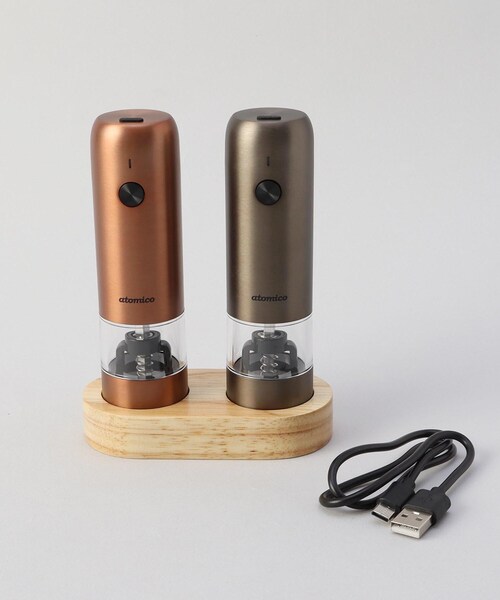 ソルト＆ペッパー電動ミル 充電式 ＜atomico アトミコ＞（キッチン