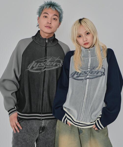 WEGO(ウィゴー)の「WEGO/ラグラングラフィックニットブルゾン(カーディガン/ボレロ・メンズ・オフホワイト/ブラック・MEDIUM/LARGE)」の14枚目の写真